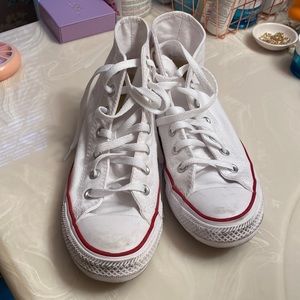 Women’s White Converse High Tops